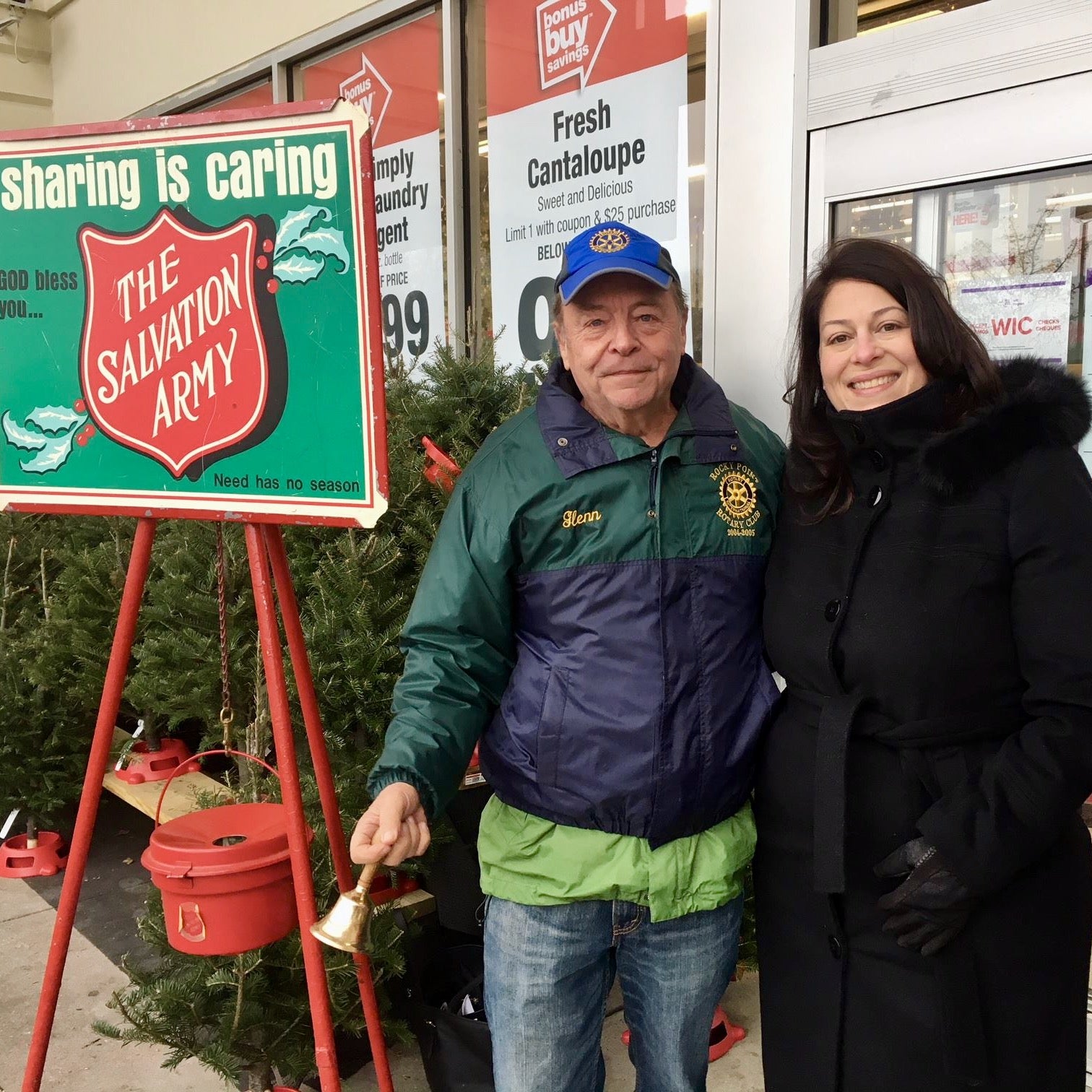 Rocky Point Rotary Members Ringing the Salvation Army Bell